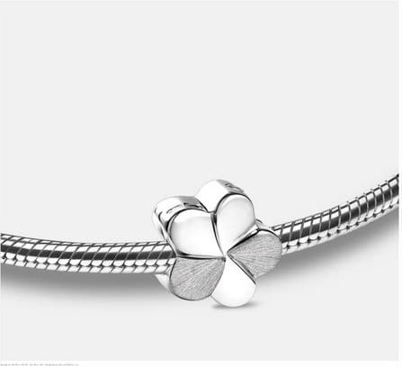 Bead: Bloom - Rhodium Plated Two Tone