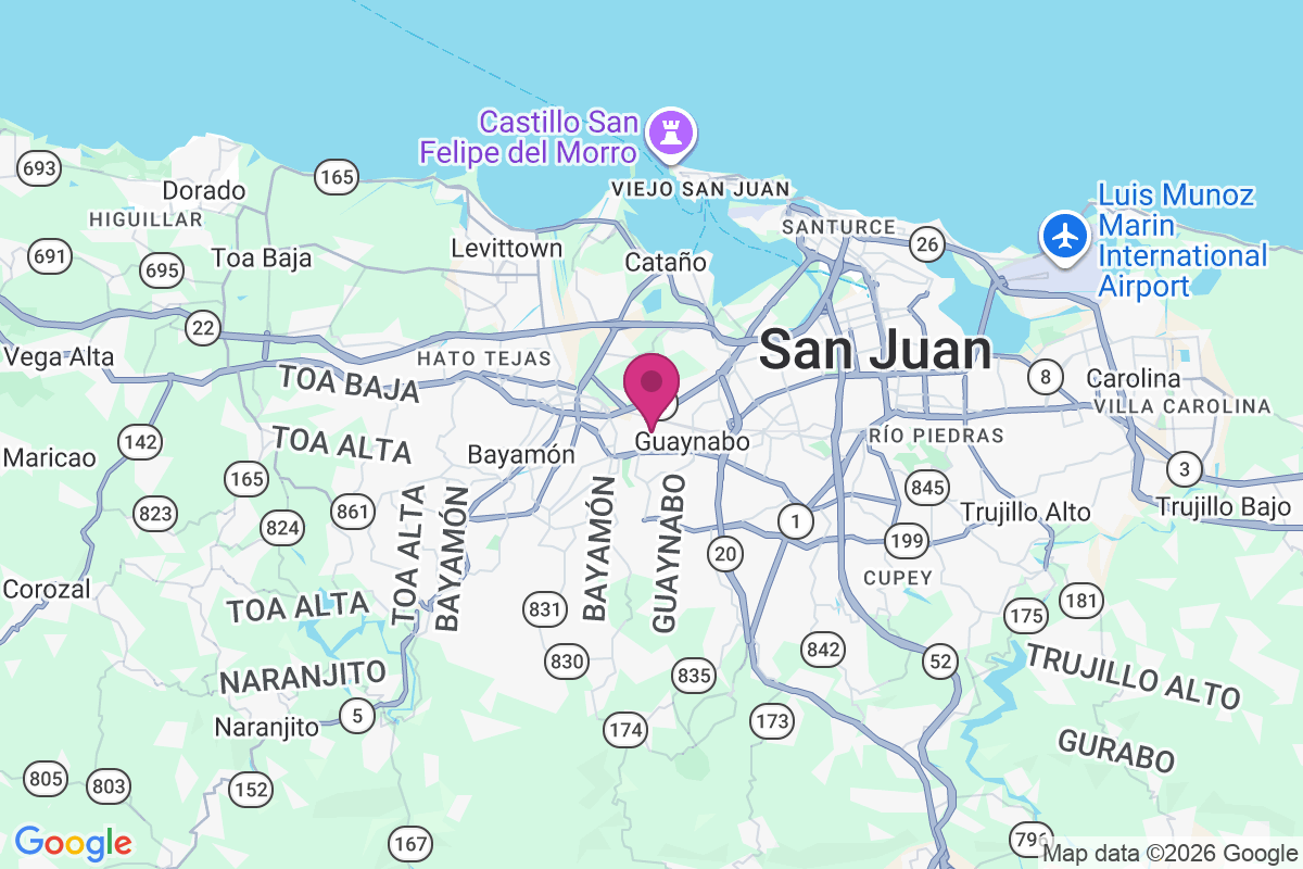 Jardines de Caparra map