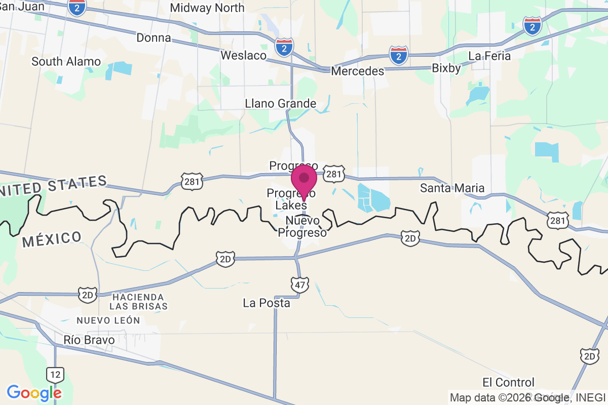 Progreso Lakes map
