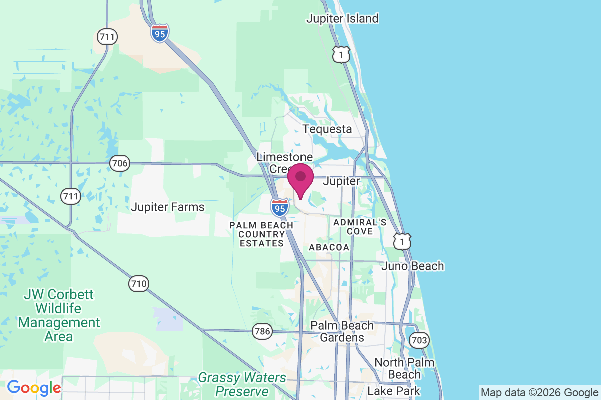 West Jupiter map