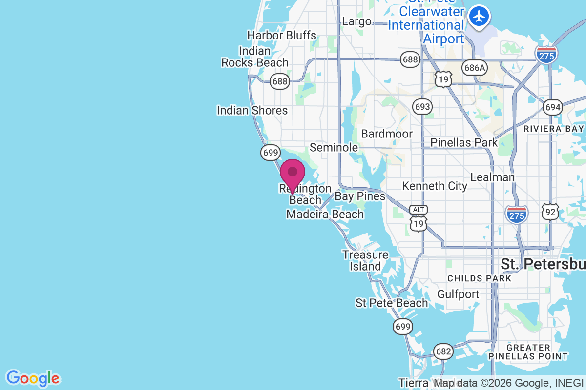 North Redington Beach map
