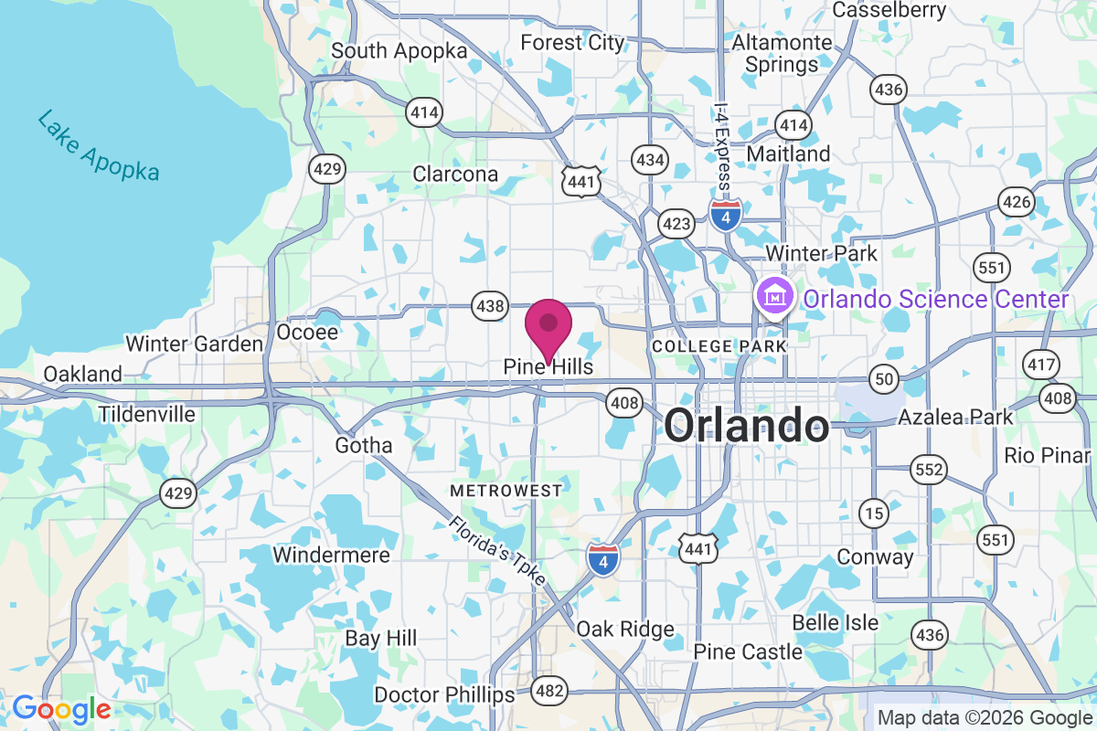 Pine Hills map