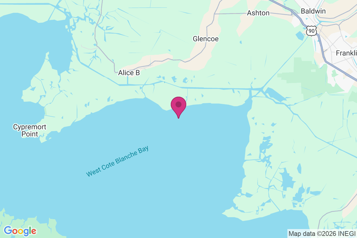 Cote Blanche Landing map