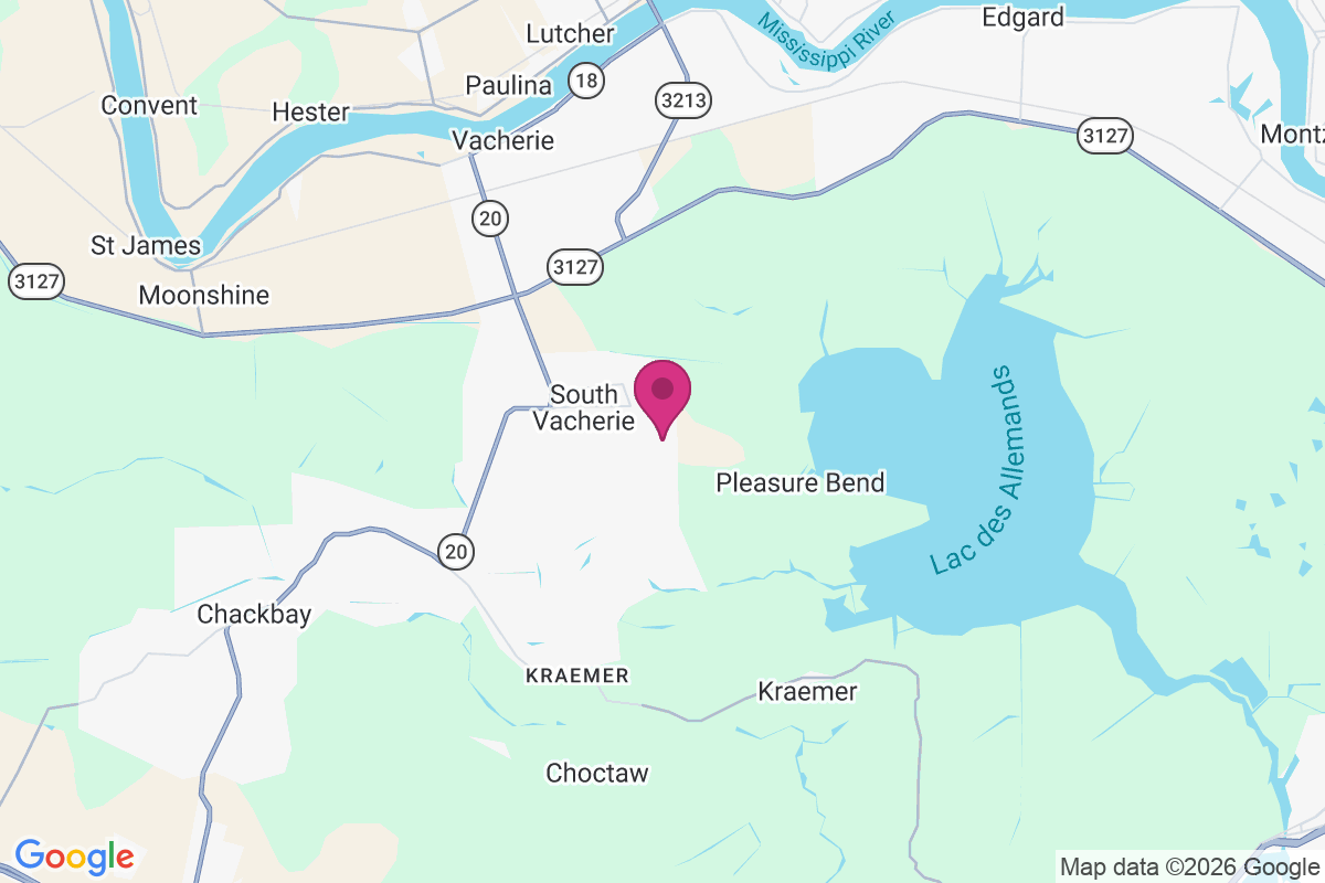 Lower Vacherie map