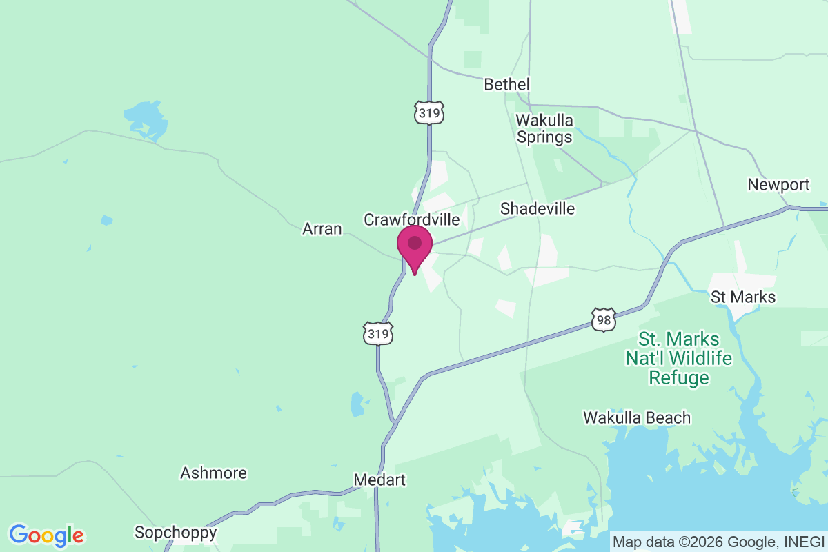 Crawfordville map