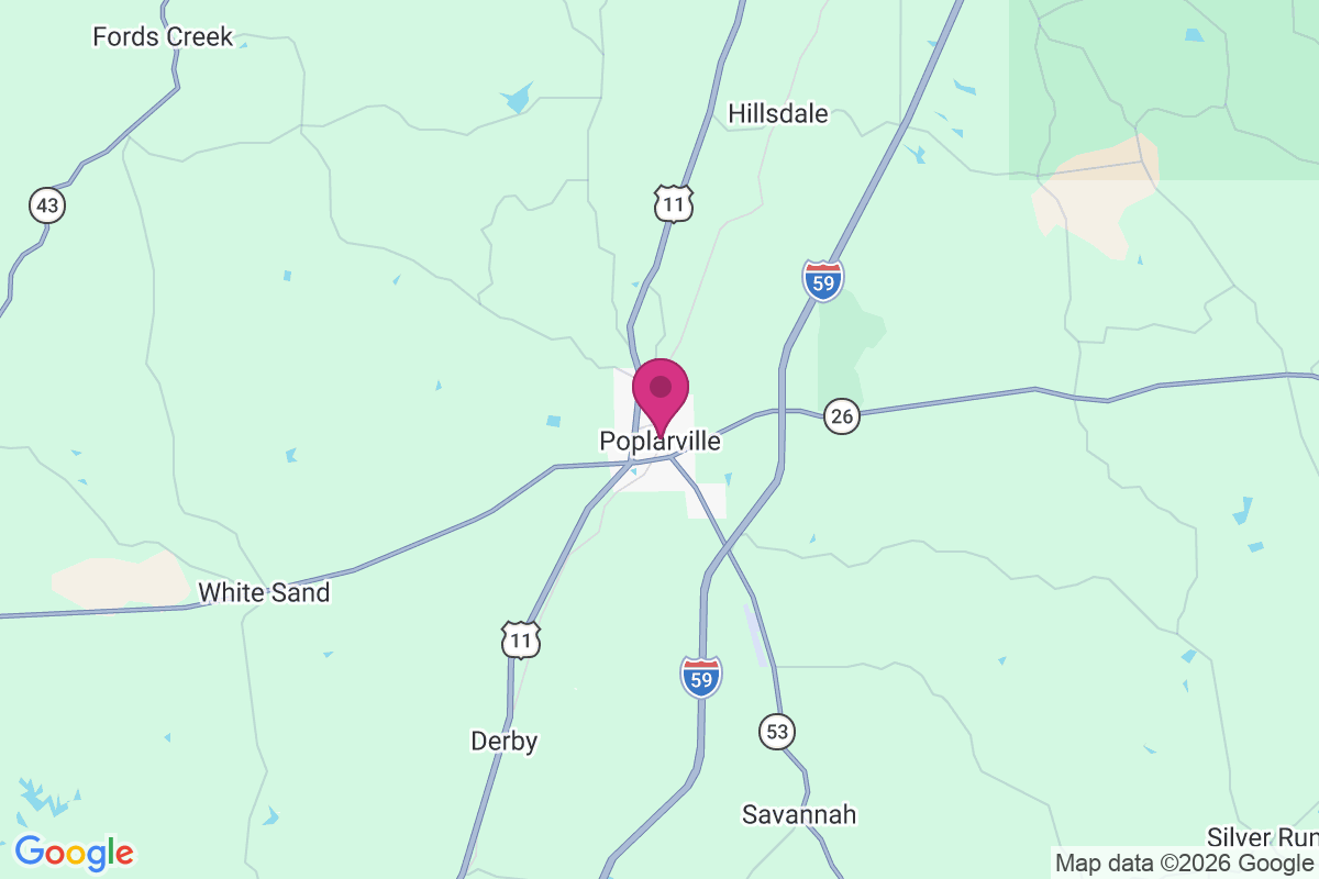 Poplarville map