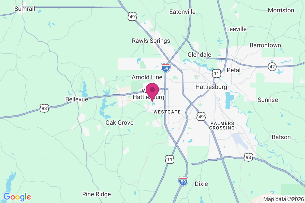 West Hattiesburg map