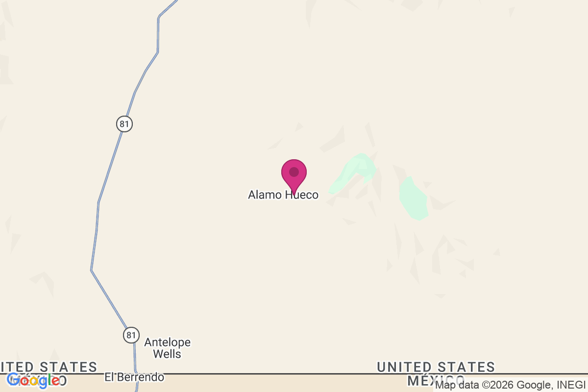 Alamo Hueco map