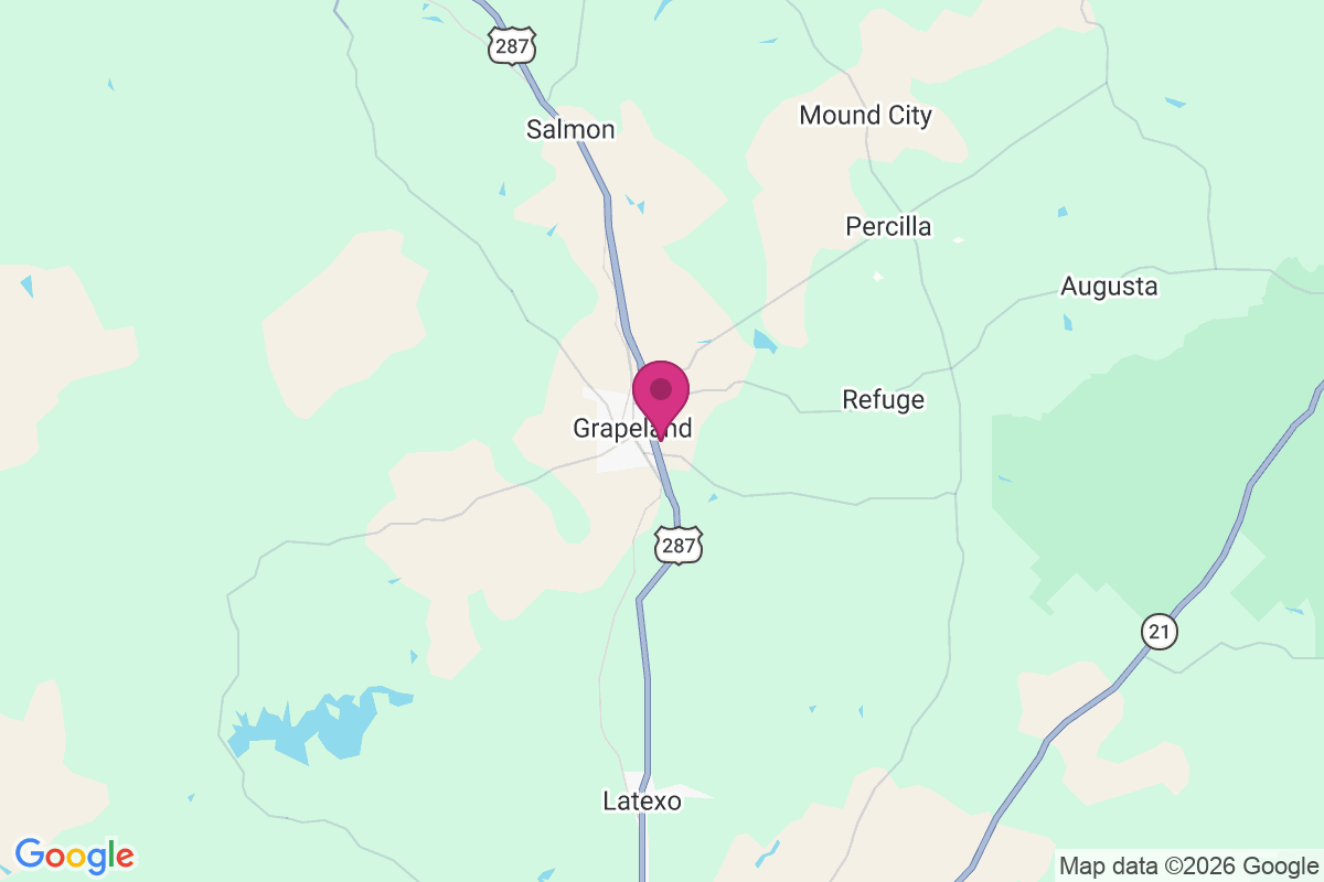 Grapeland map
