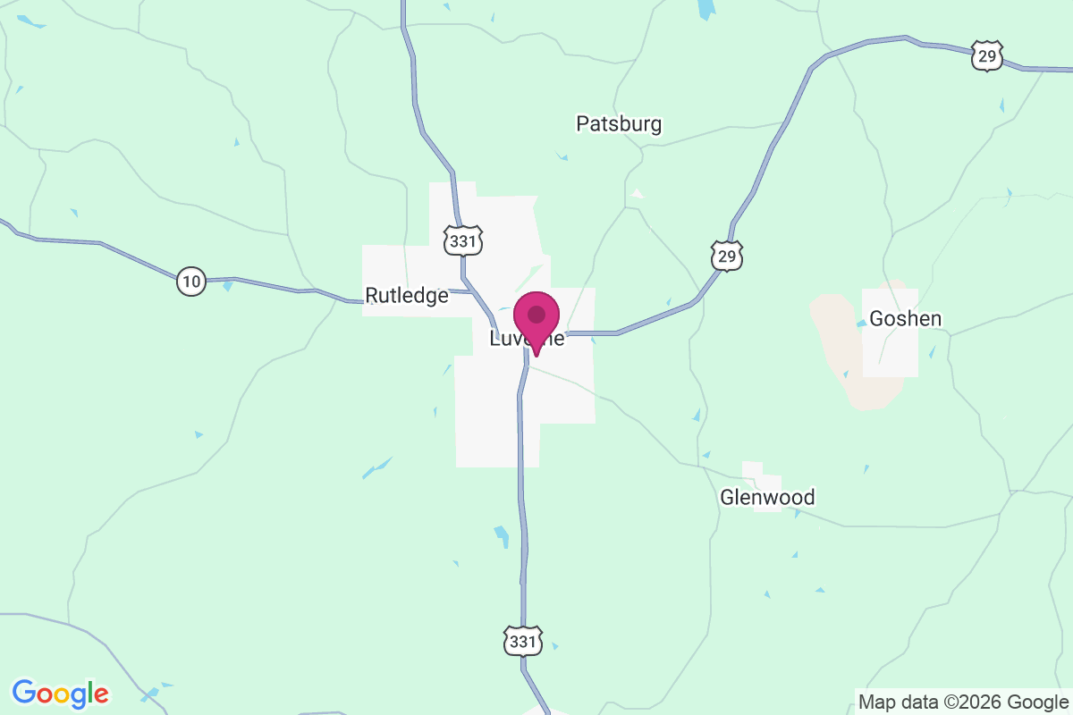 Luverne map