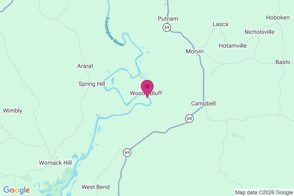 Woods Bluff map