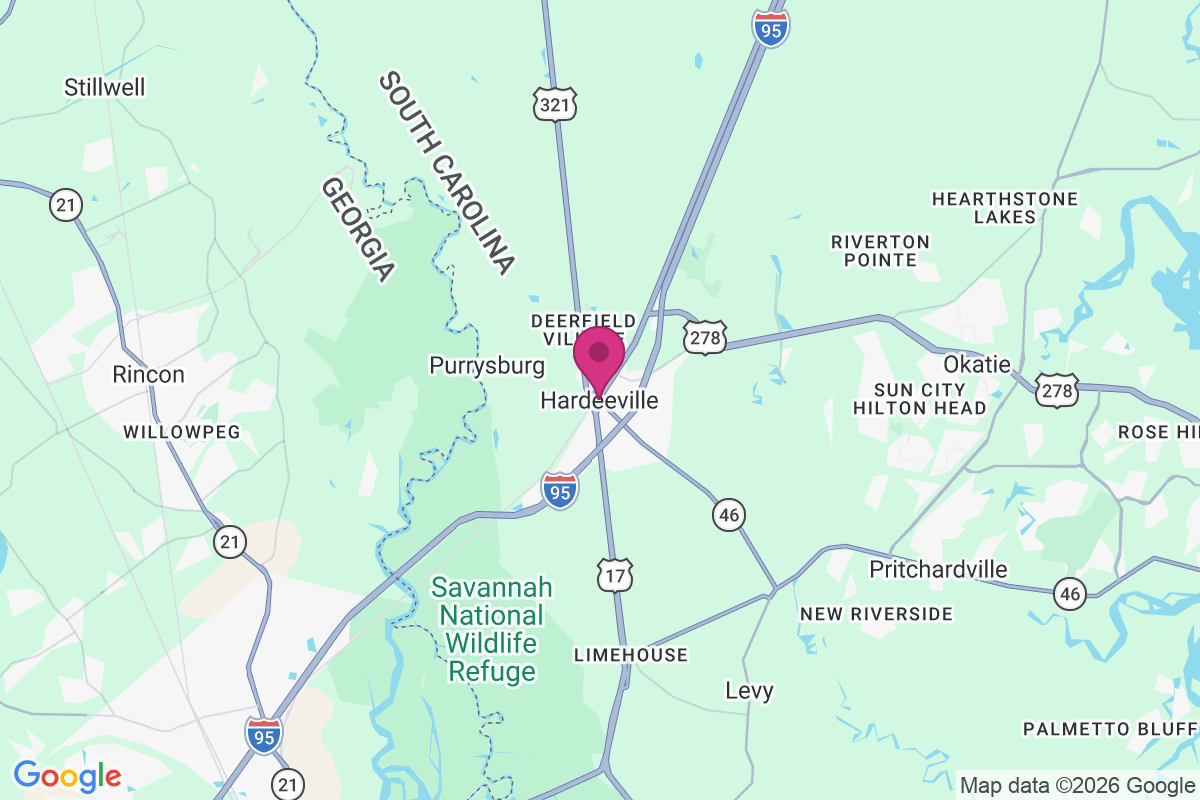 Hardeeville map