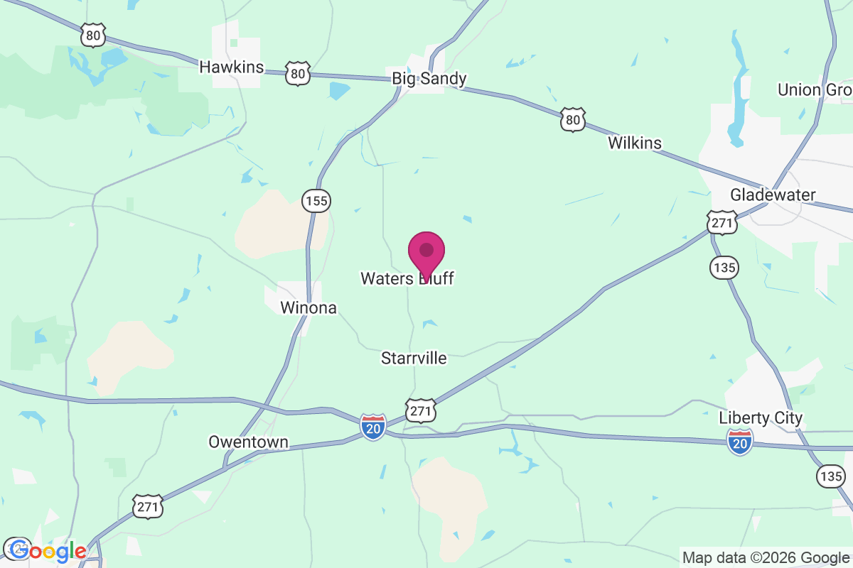 Waters Bluff map