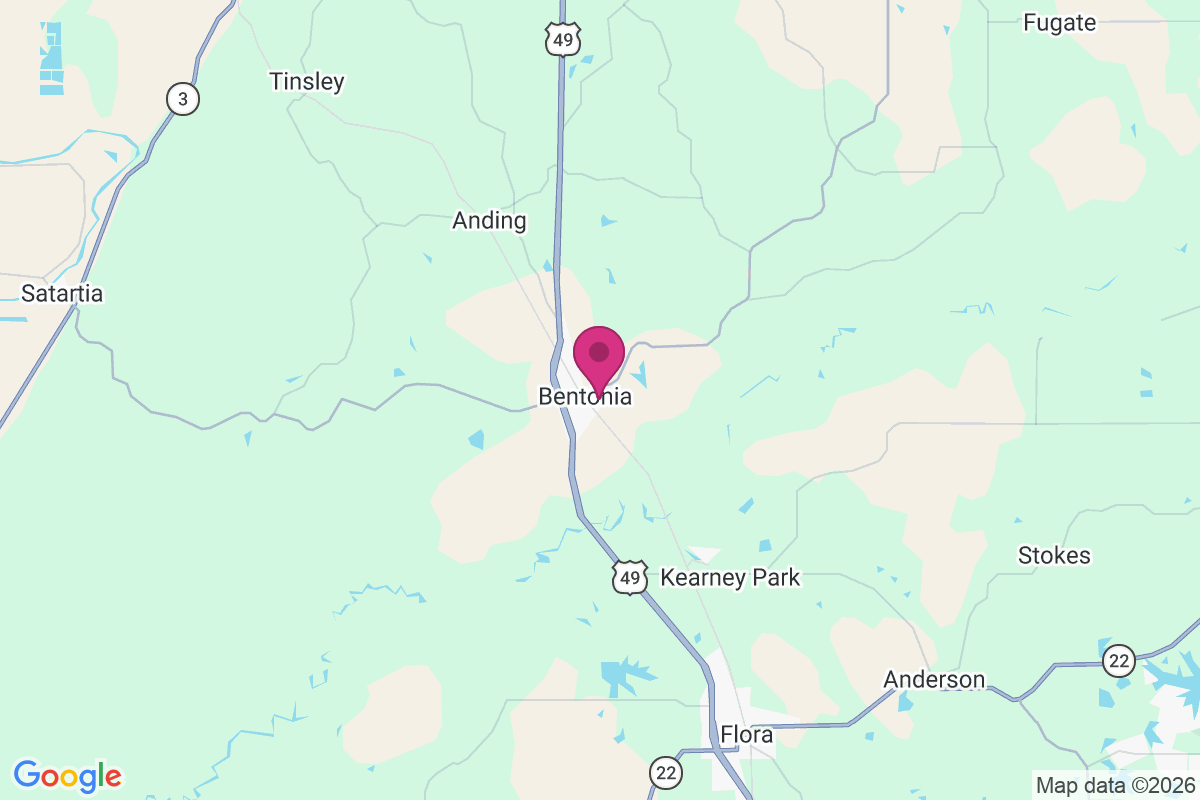 Bentonia map
