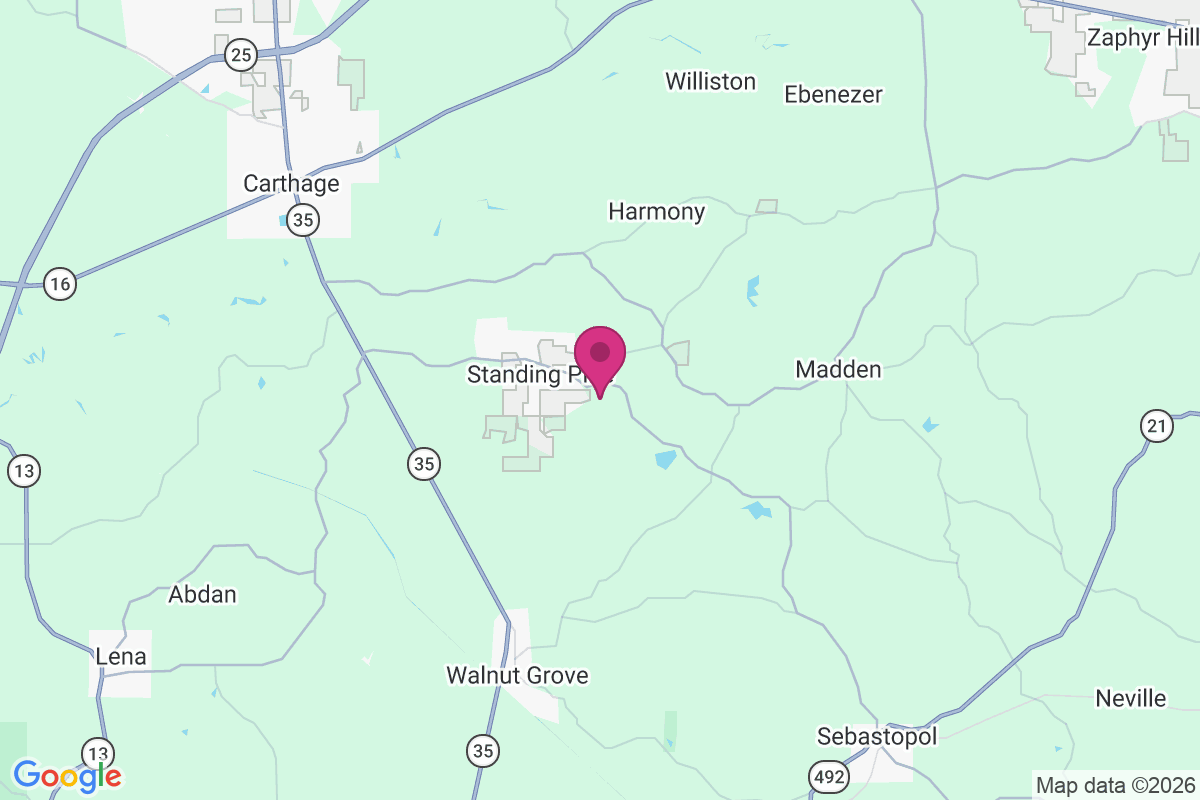 Standing Pine map