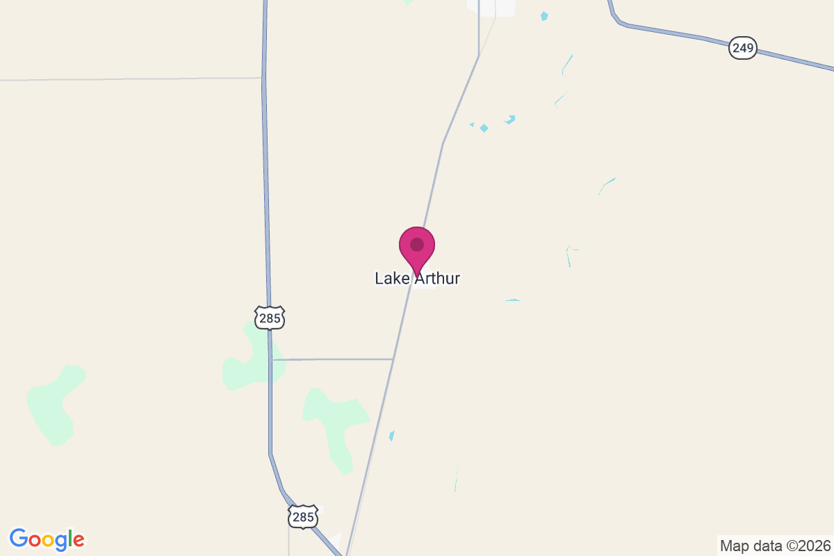 Lake Arthur map