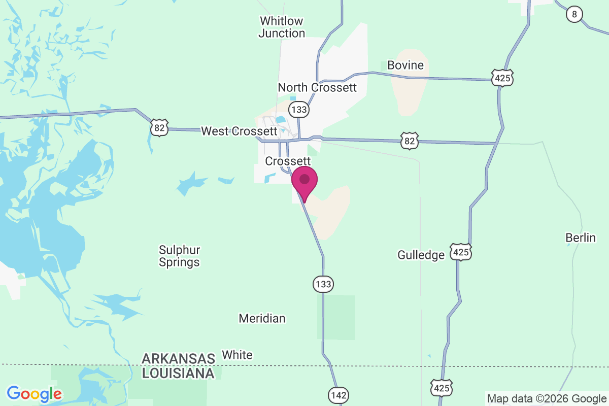 South Crossett map