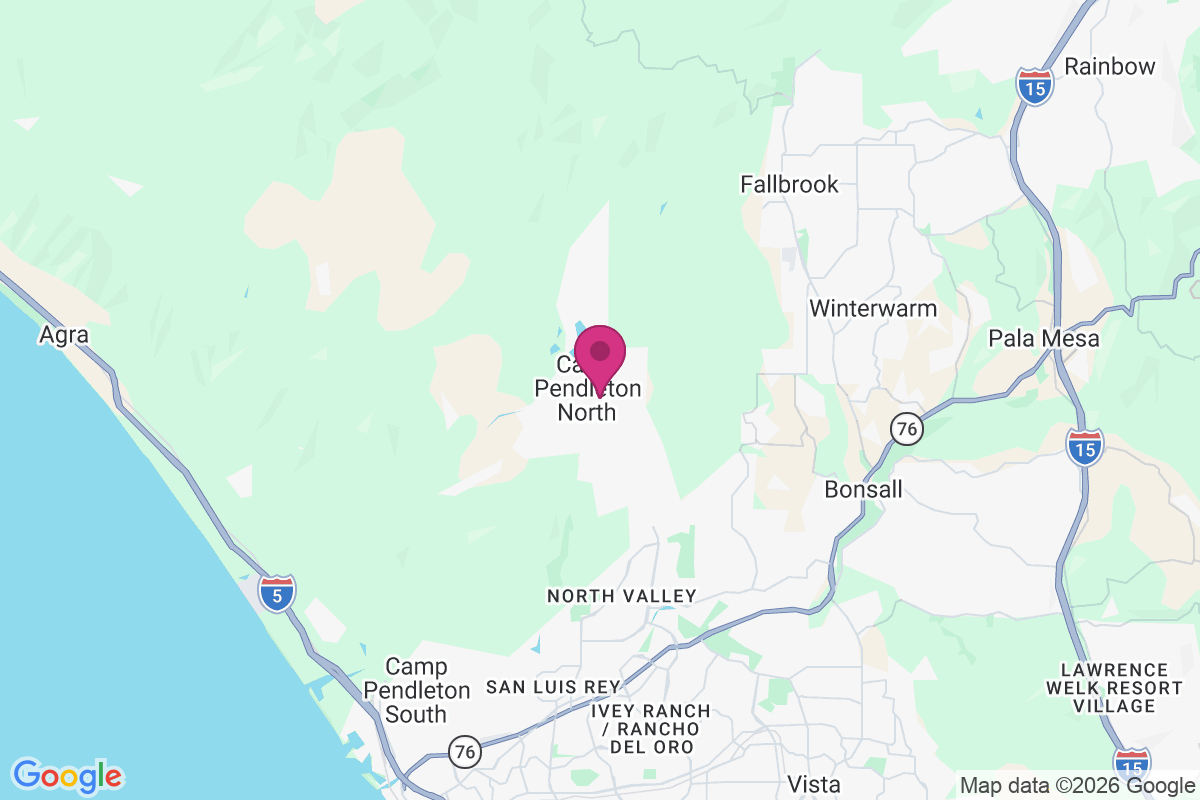 Camp Pendleton North map