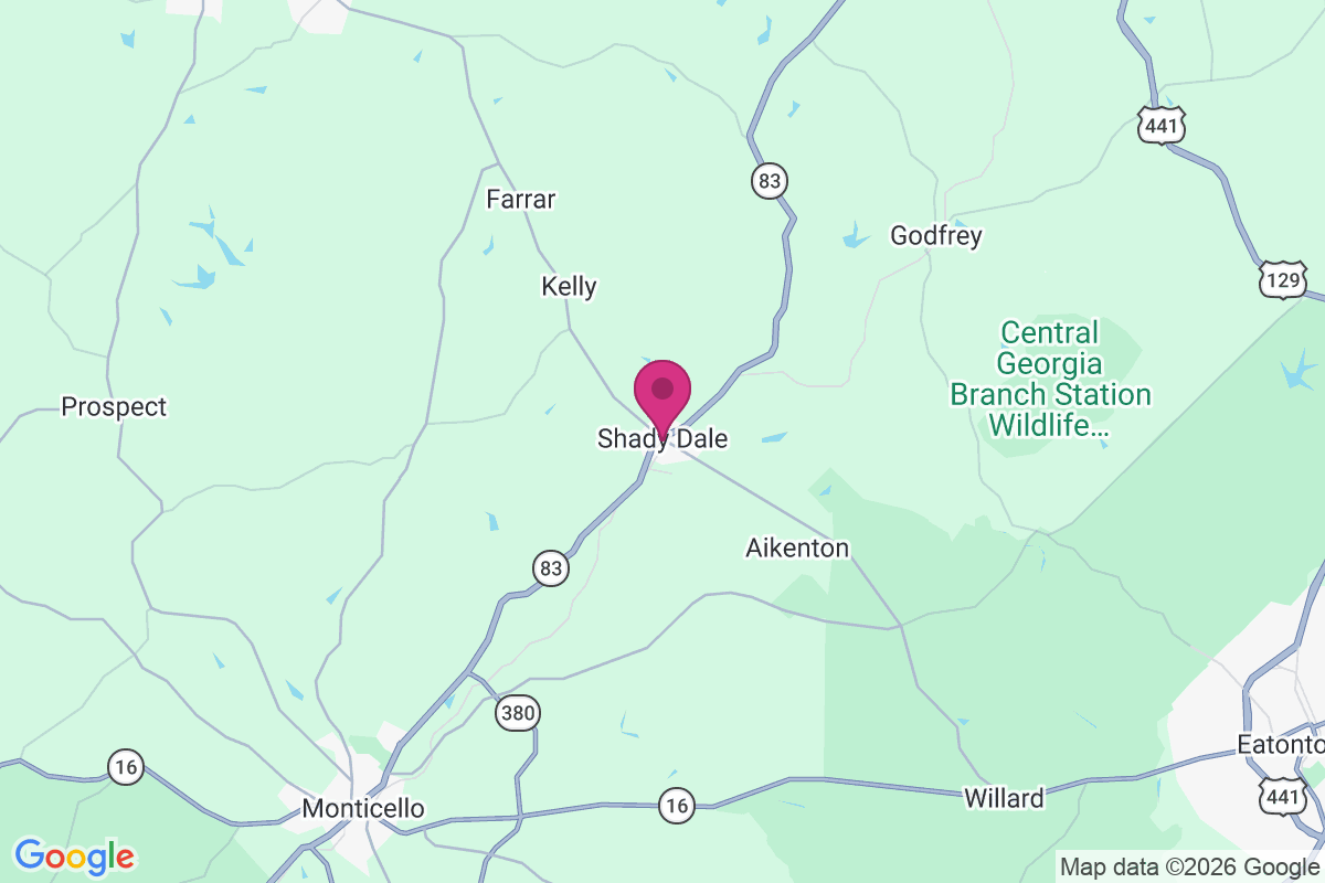 Shady Dale map