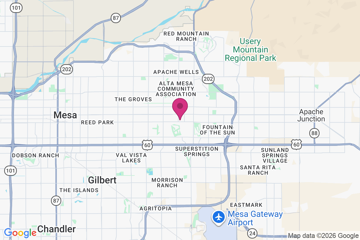 Mesa Shadows East Mobile Home Park map