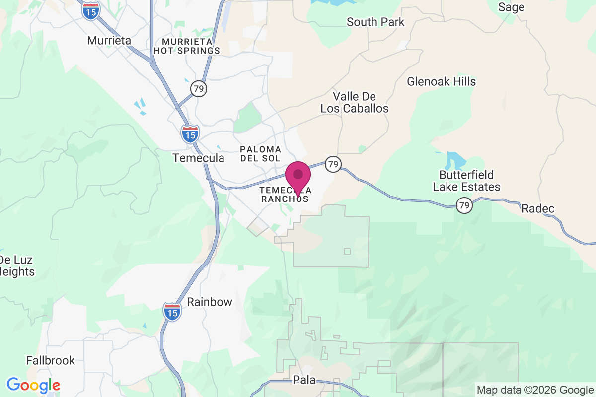 Temecula Ranchos map