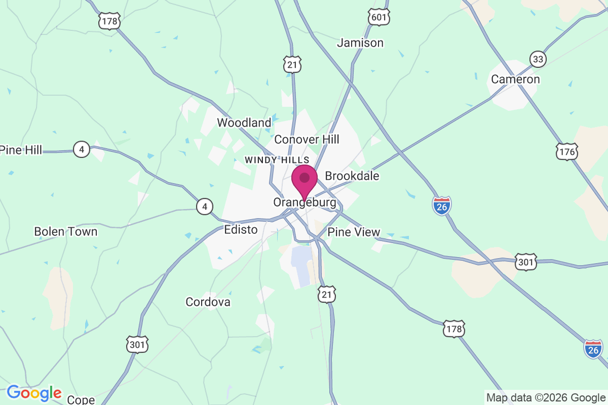 Orangeburg map