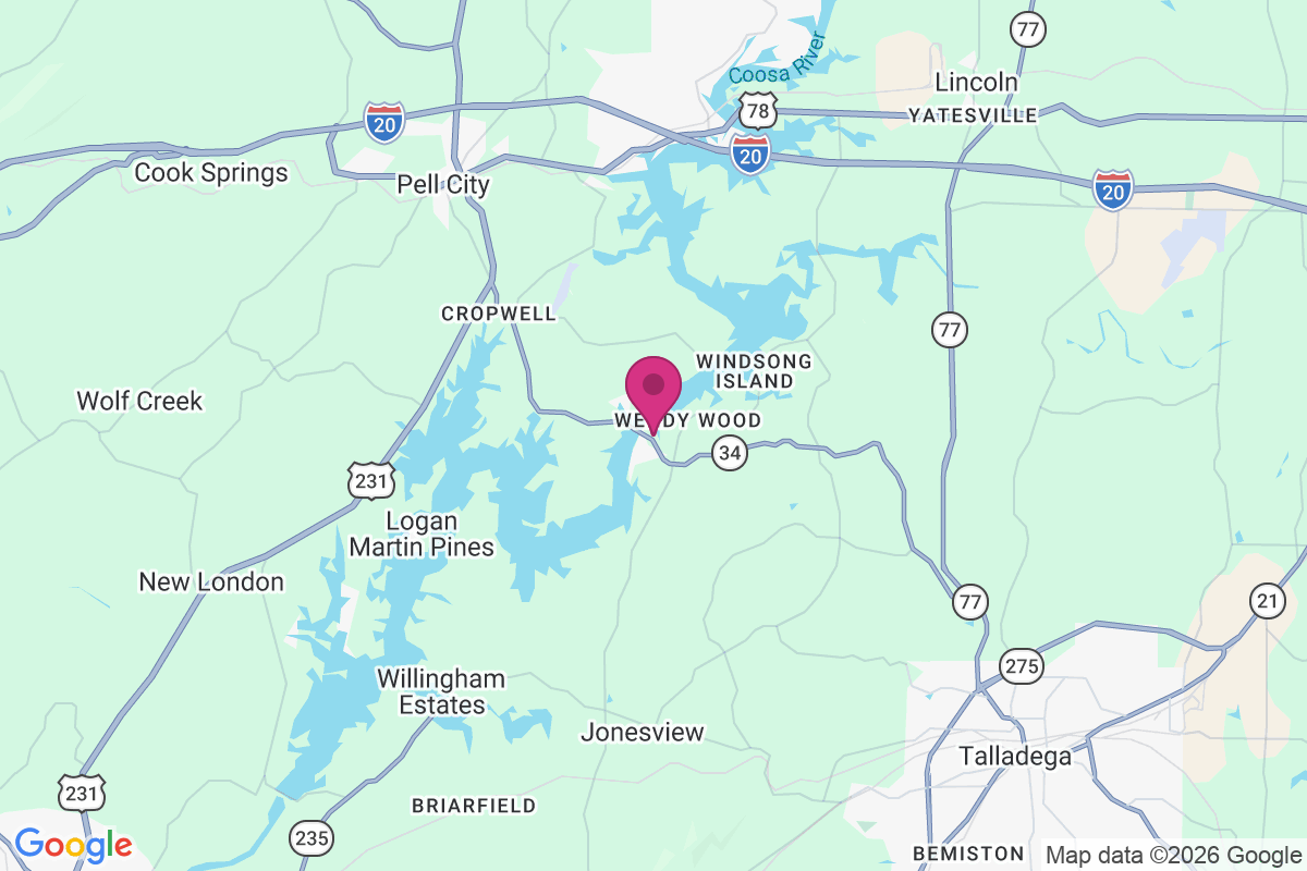 Logan Martin Lake Estates map