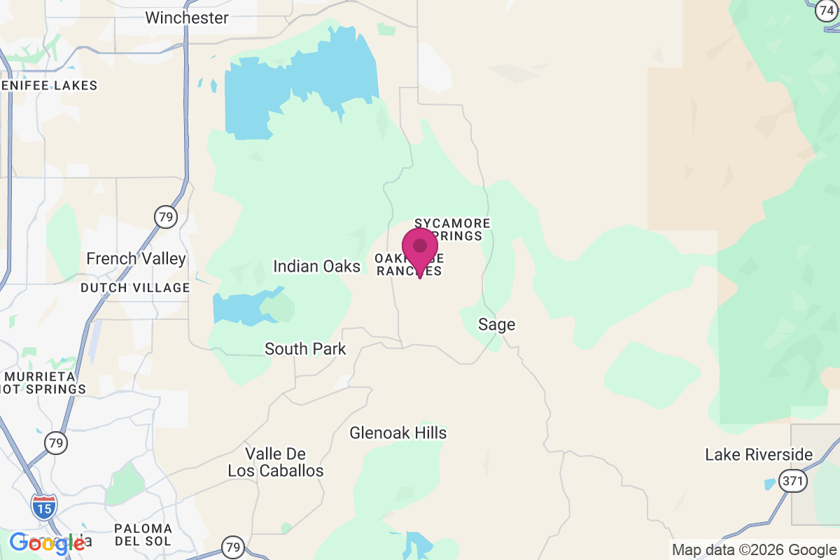 Oakridge Ranches map