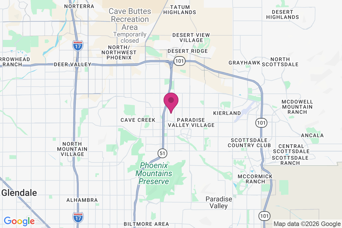 Paradise Valley Oasis map