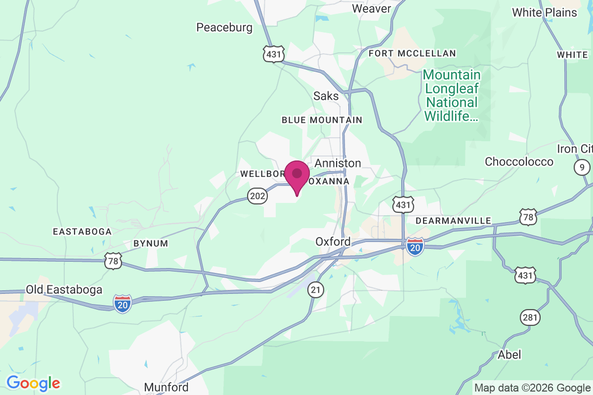 West End Anniston map