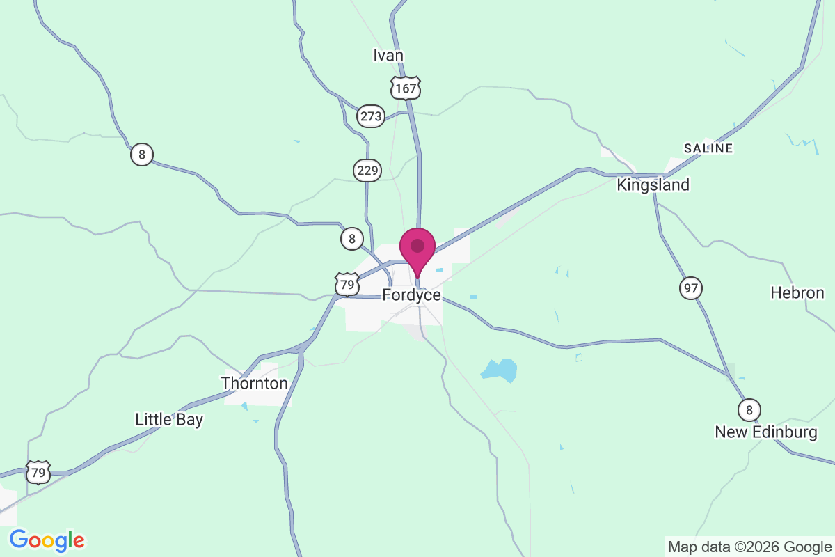 North Fordyce map