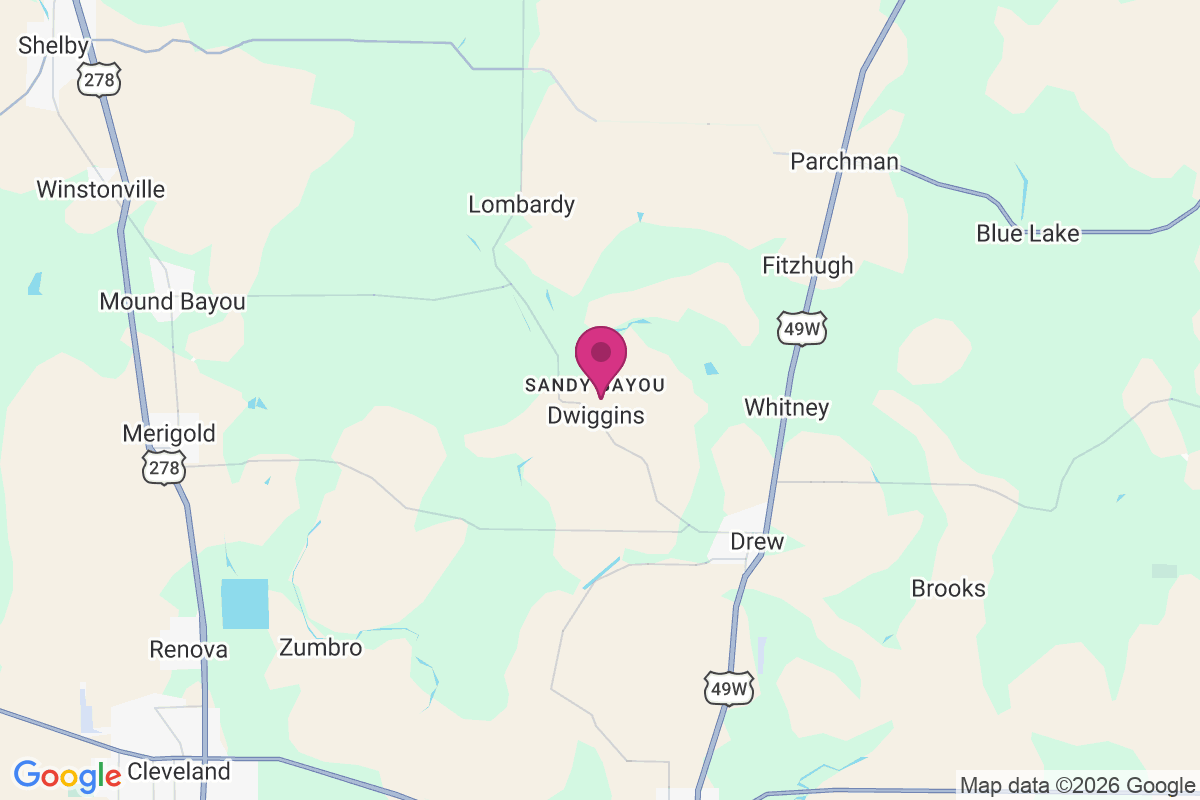 Sandy Bayou map