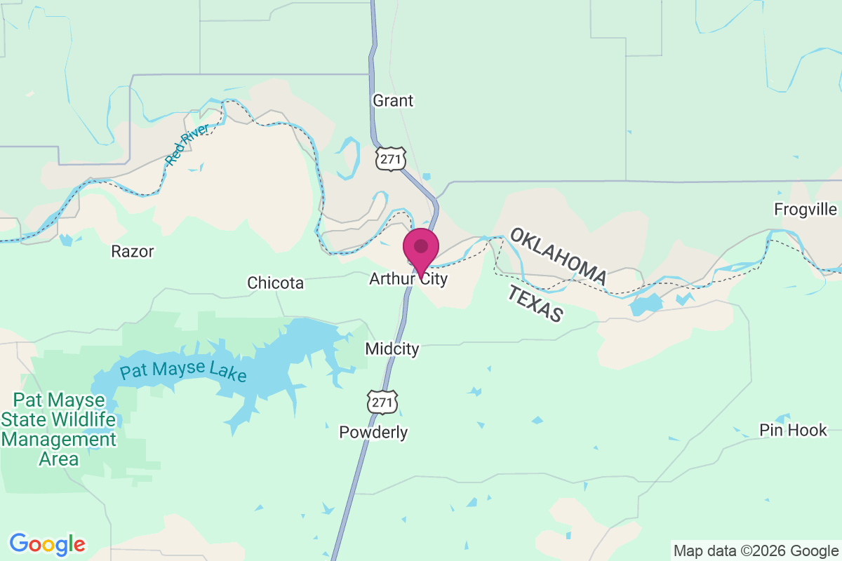 Arthur City map