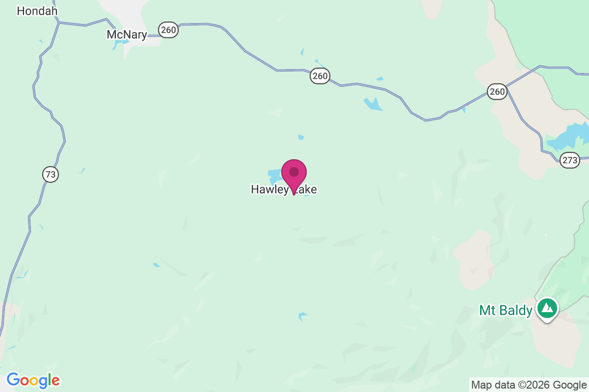 Hawley Lake map