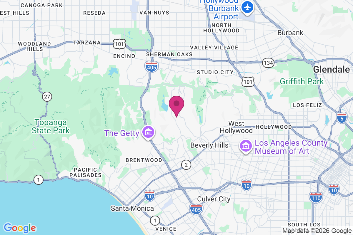 Beverly Glen map