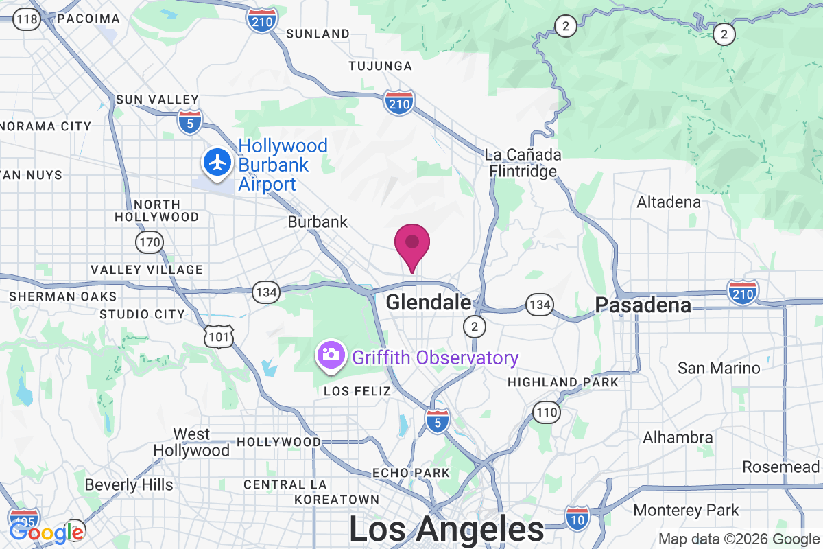North Glendale map