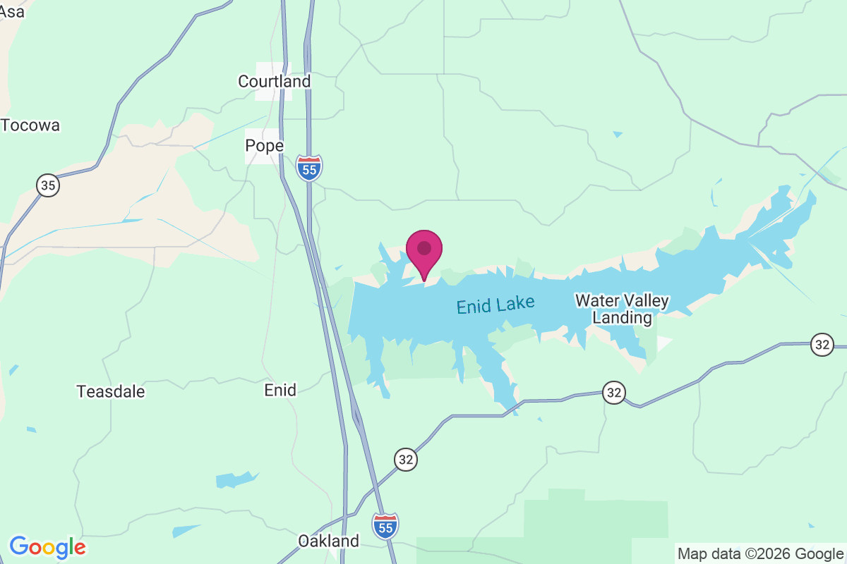 Hubbard Creek map