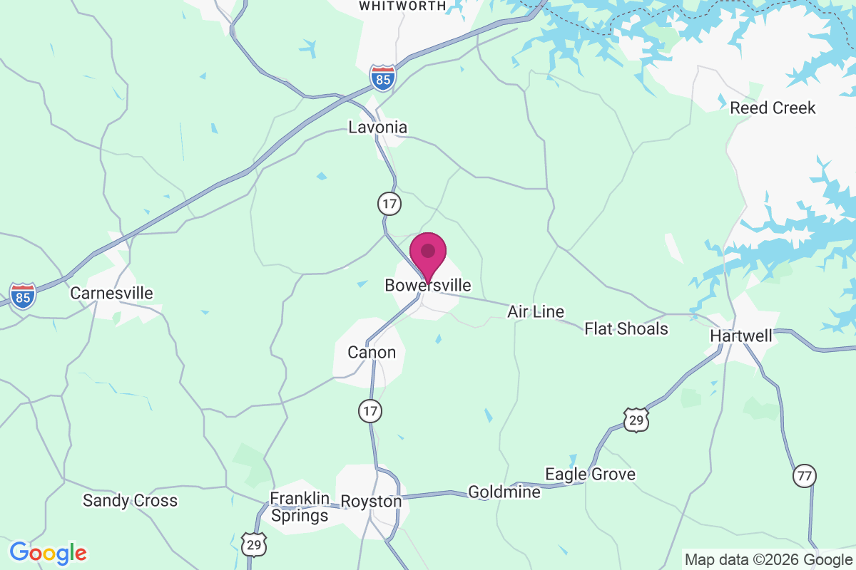 Bowersville map