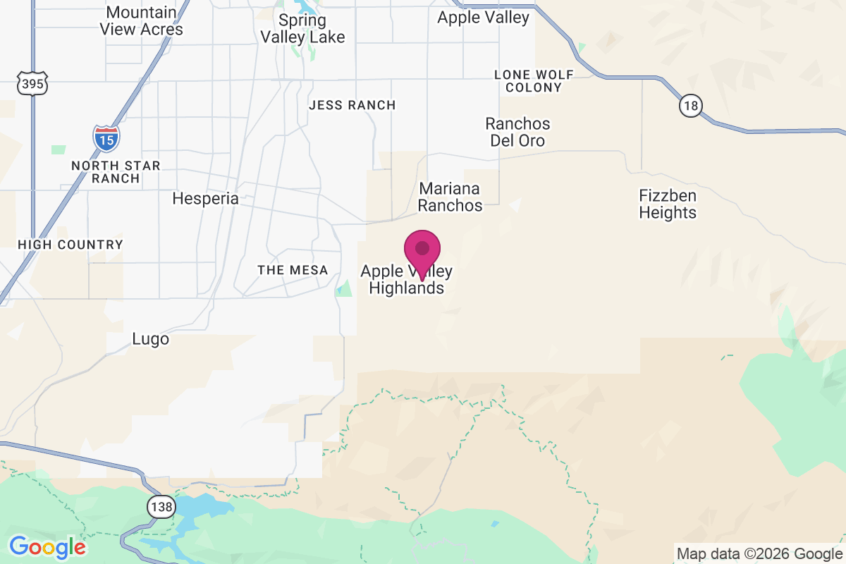 Apple Valley Highlands map