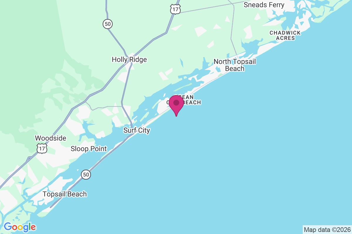 West Onslow Beach map