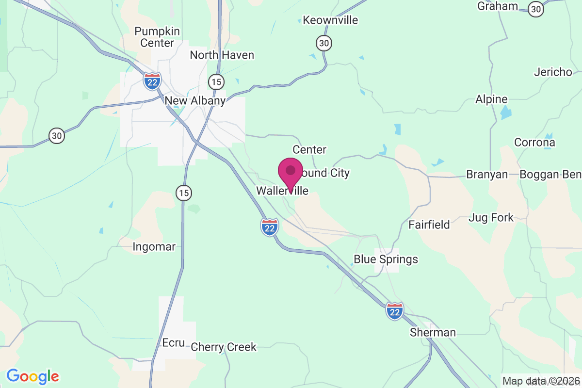 Wallerville map