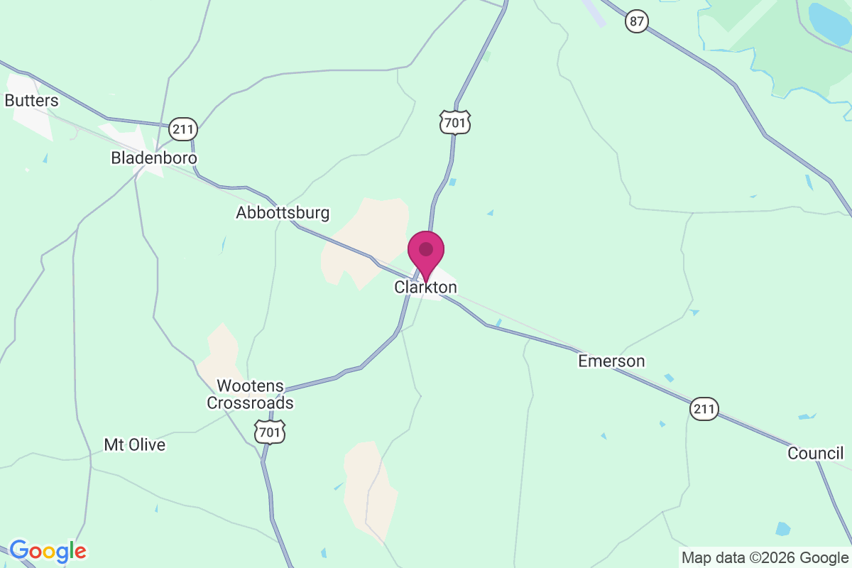 Clarkton map