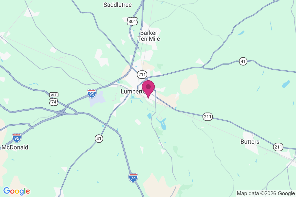 East Lumberton map