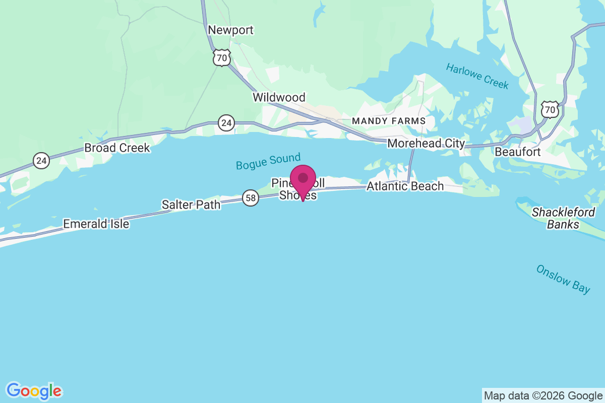 Pine Knoll Shores map