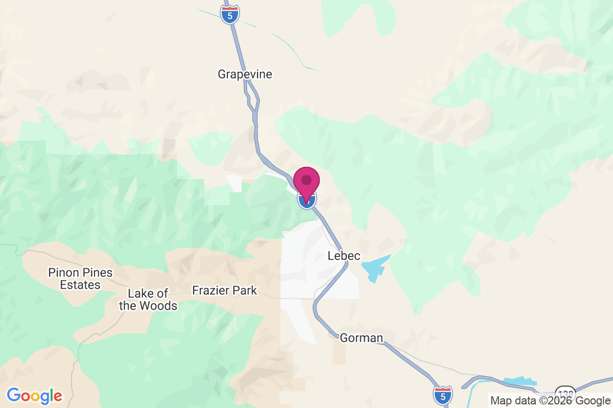 Old Fort Tejon map