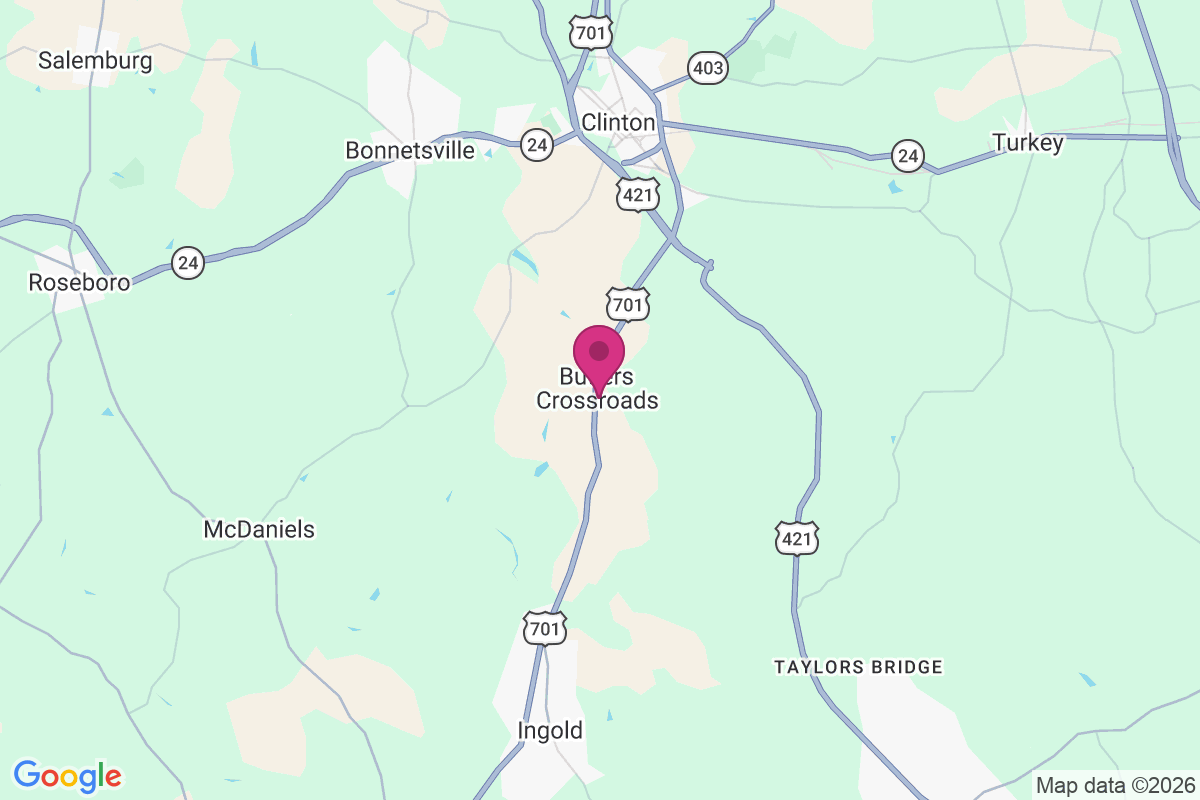 Butlers Crossroads map