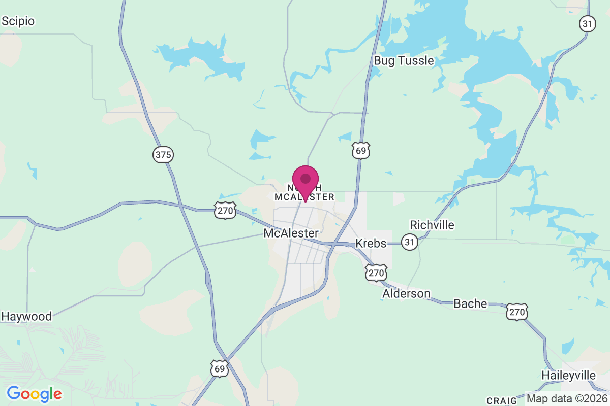 North McAlester map