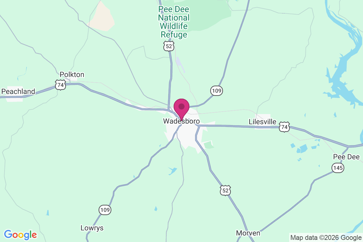 Wadesboro map