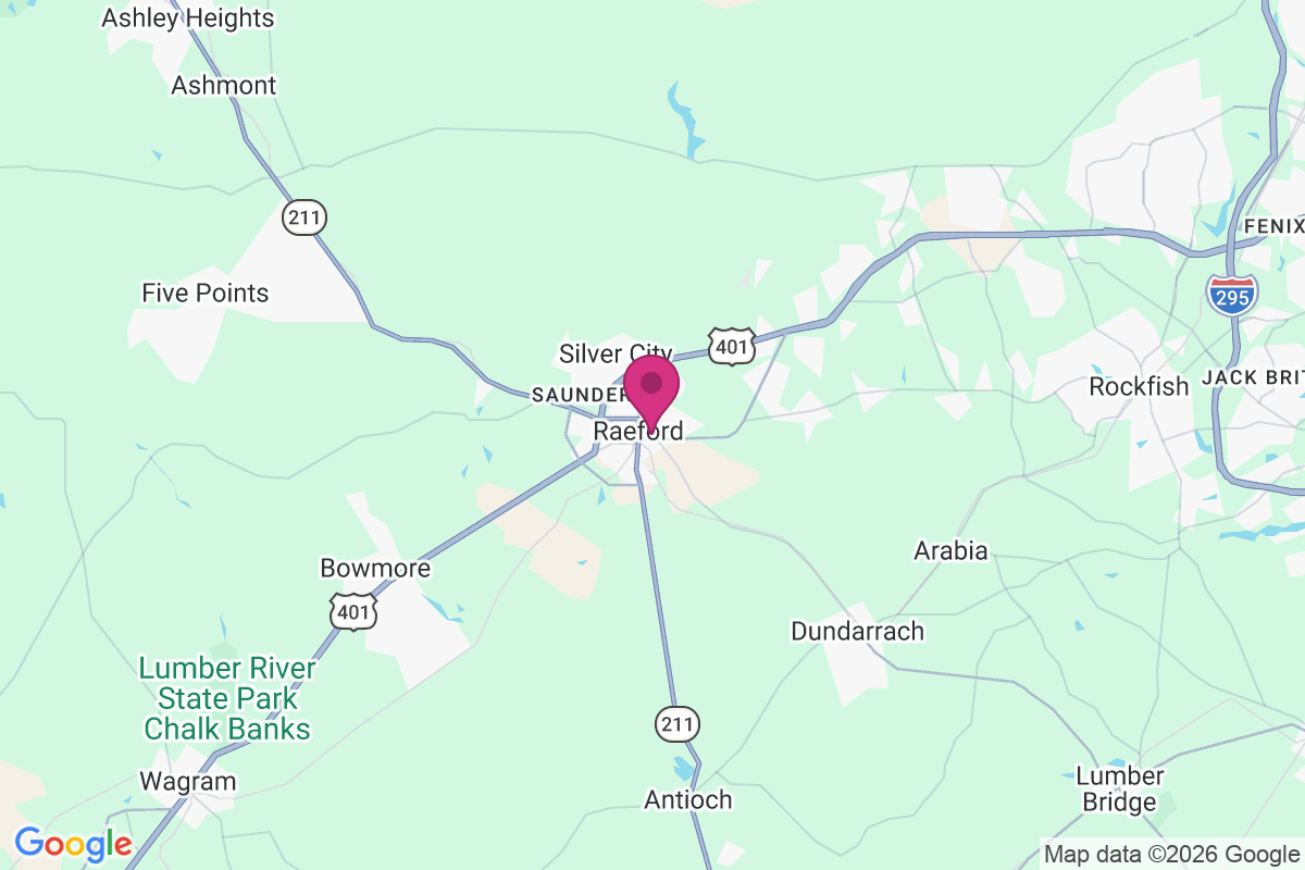 Raeford map
