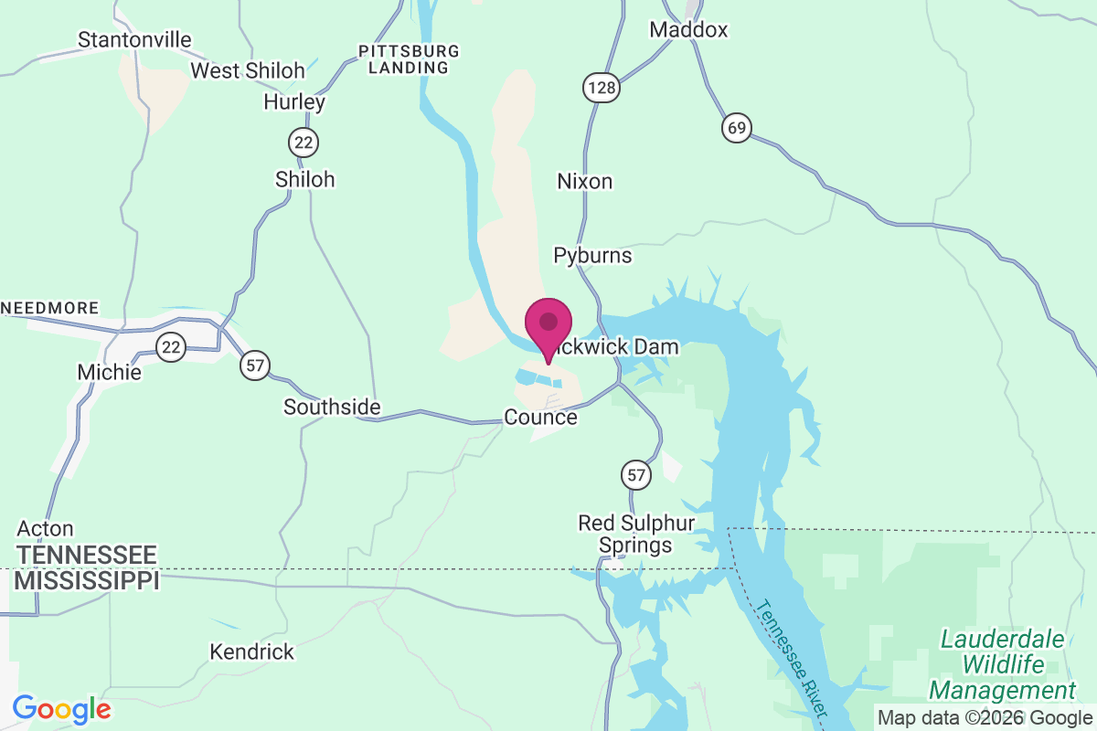 Pickwick Dam map